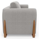 Ver mais imagens de Sofá Living Bloom 160cm 02 Lugares com Pés de Madeira Bouclê Cinza - Desk Design