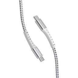 Cabo Usb-c para Usb-c em Nylon Trançado Geonav 1,2m Branco - 7
