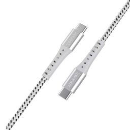 Cabo Usb-c para Usb-c em Nylon Trançado Geonav 1,2m Branco - 1