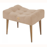 Puff de Apoio Requinte Pés Palito Suede Bege - 1