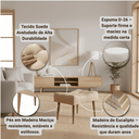 Ver imagem 4 de Puff Requinte Suede Bege com Pés Palito – Vit Decor