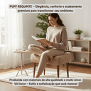 Ver imagem 5 de Puff Requinte Suede Bege com Pés Palito – Vit Decor