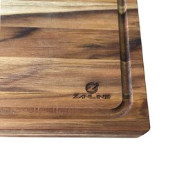 Tábua para Corte de Carne Encaixe L Madeira 48x33cm Teca Churrasco Zanline - 6