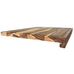 Tábua para Corte de Carne Encaixe L Madeira 48x33cm Teca Churrasco Zanline - 8