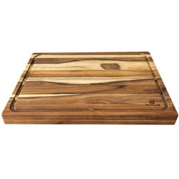 Tábua para Corte de Carne Encaixe L Madeira 48x33cm Teca Churrasco Zanline - 4