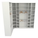 Ver imagem 3 de Kit Closet Mdf Armário Colmeia Cabideiro M39 Loja Roupa - Branco