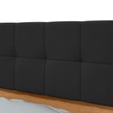 Ver imagem 3 de Cabeceira Casal 160cm 2 Mesas de Cabeceira com Led Calitan - Lp - Rei de Casa Amendoa Clean/preto Fo