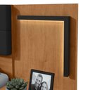 Ver imagem 2 de Cabeceira Casal 160cm 2 Mesas de Cabeceira com Led Calitan - Lp - Rei de Casa Amendoa Clean/preto Fo