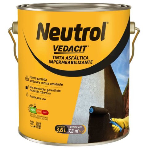 Neutrol Acqua 3,6 Litros - 121785 - Vedacit Neutrol Acqua 3,6 Litros Otto Baugart - 121785 - Vedacit