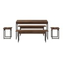 Ver imagem 7 de Mesa de Jantar com 2 Banco e 2 Banquetas Estilo Industrial Nogal