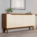 Ver imagem 1 de Buffet Layla Essence 4 Portas 2 Prateleiras Nature Off White Casa 812