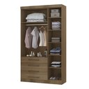 Ver imagem 2 de Guarda Roupa Dormitório Modulado Paris Módulo 4 Portas 4 Gavetas - Luciane 328:Avelã e Rosa