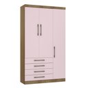Ver imagem 1 de Guarda Roupa Dormitório Modulado Paris Módulo 4 Portas 4 Gavetas - Luciane 328:Avelã e Rosa