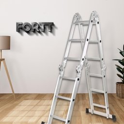 Escada Articulada Multifuncional 4x3 Alumínio Fortt 12 Degraus 3.34m - Eam4x3 - 4