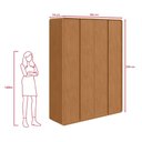 Ver imagem 3 de Guarda Roupa Solteiro 100% Mdf 4 Portas Easy Like Amêndo Clean