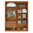 Ver imagem 2 de Guarda Roupa Solteiro 100% Mdf 4 Portas Easy Like Amêndo Clean