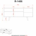 Ver imagem 7 de Rack para Tv até 42 Polegadas com 1 Porta 136cm R1486 Tecno Mobili Amêndoa