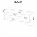 Ver imagem 6 de Rack para Tv até 42 Polegadas com 1 Porta 136cm R1486 Tecno Mobili Amêndoa