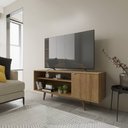 Ver imagem 1 de Rack para Tv até 42 Polegadas com 1 Porta 136cm R1486 Tecno Mobili Amêndoa