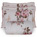 Ver imagem 2 de Cobre Leito King Confort Print Micropercal 300 Fios Toque de Algodão 3 Peças - Flores Rose - 100% Po
