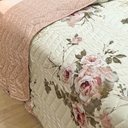 Ver imagem 3 de Cobre Leito King Confort Print Micropercal 300 Fios Toque de Algodão 3 Peças - Flores Rose - 100% Po