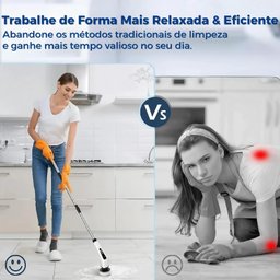 Esfregão Elétrico Versátil de Limpeza 360° Giratório - 4