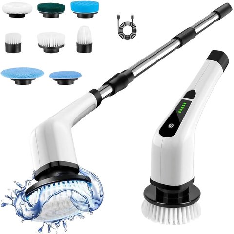 Esfregão Elétrico Versátil de Limpeza 360° Giratório