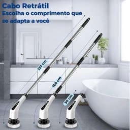 Esfregão Elétrico Versátil de Limpeza 360° Giratório - 2