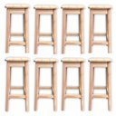 Ver imagem 1 de Kit 8 Bancos Banqueta Alta 70cm Madeira Maciça Quadrado