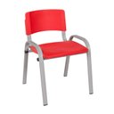 Ver imagem 3 de Kit 8 Cadeira Iso Infantil Creche, Escola Base Cinza Vermelho