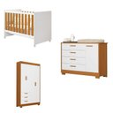 Ver imagem 2 de Quarto Completo Zaki com Berço 3 em 1 Katatau Branco/Fosco/Savana