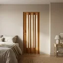 Ver imagem 7 de Porta Sanfonada de PVC Translucido 210cm x 72cm Plastporta Bcf Marrom/Cerejeira com