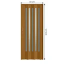 Ver imagem 4 de Porta Sanfonada de PVC Translucido 210cm x 72cm Plastporta Bcf Marrom/Cerejeira com