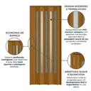 Ver imagem 5 de Porta Sanfonada de PVC Translucido 210cm x 72cm Plastporta Bcf Marrom/Cerejeira com