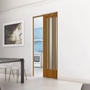 Ver imagem 6 de Porta Sanfonada de PVC Translucido 210cm x 72cm Plastporta Bcf Marrom/Cerejeira com