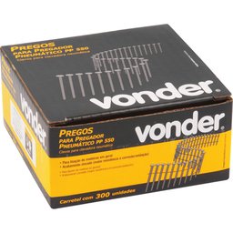 Prego Liso 38 mm Carretel com 300 peças para O Pregador Pp 550 Vonder - 3