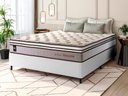 Ver imagem 1 de Conjunto Cama Box Casal c/ Molas Ensacadas Liverpool Branco 138x188x73