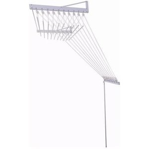 Varal Parede 8 Varetas 100cm Comprimento Branco