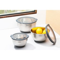Bowl Tramontina Cucina em Aço Inox com Tampa Plástica 22 Cm 3 Litros - 3