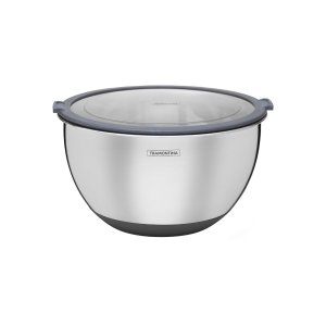 Bowl Tramontina Cucina em Aço Inox com Tampa Plástica 22 Cm 3 Litros
