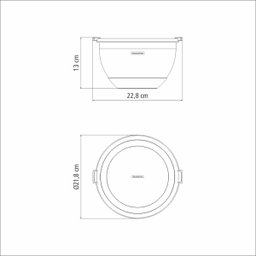 Bowl Tramontina Cucina em Aço Inox com Tampa Plástica 22 Cm 3 Litros - 5