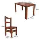 Ver imagem 3 de Mesa de Jantar 6 Lugares Rústico Madeira Maciça Mogano - Panorama Móveis