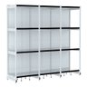 Rack Parede 202 Fit 60 Ate 3 Metros Branco 12 Bandeja Pe Preto - 1