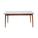 Ver imagem 5 de Mesa de Jantar Onix Vidro 136cm Off White com Pés Madeira Maciça Carmo Móveis