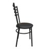 Kit Conjunto com 2 Cadeiras para Cozinha Mesa Jantar Bar Lanchonete Restaurante Estofado Preta - 3