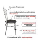 Ver imagem 7 de Conjunto 2 Cadeiras Cozinha de Metal Preto e Assento Estofado Preta
