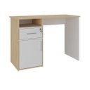 Ver imagem 1 de Mesa Escrivaninha para Escritório Hall:carvalho/branco