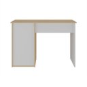 Ver imagem 4 de Mesa Escrivaninha para Escritório Hall:carvalho/branco