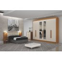 Ver imagem 1 de Dormitorio Casal Espelho 2PÇS 6 Portas Mirage - Arbo Design