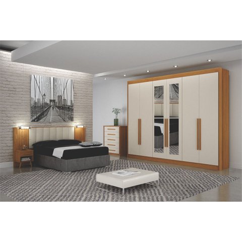Dormitorio Casal Espelho 2PÇS 6 Portas Mirage - Arbo Design